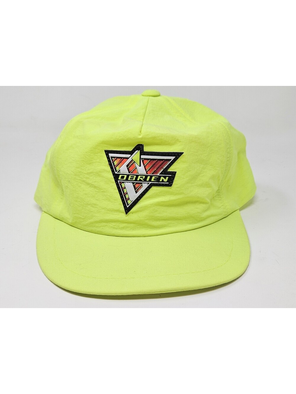 Vintage 90s O'brien Neon Yellow Surf Snapback Trucker Hat Cap Snapback